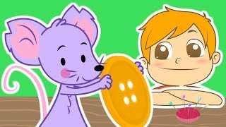 DEBAJO DE UN BOTÓN 🐭💜 Canción de cuna infantil  Dibujos Animados [upl. by Seleta]