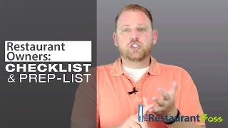 Restaurant Owners Kitchen Checklist and Prep List [upl. by Worthington]