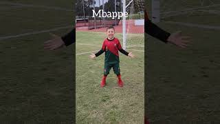 Angelo shows us how soccer player celebrate a goal cr7 messi yamal haaland mbappe neymar [upl. by Yuu]