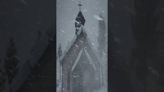 SNOWSTORM SOUNDS for SLEEPING Blizzard at the church Howling winds amp Blowing snow relax [upl. by Geldens105]