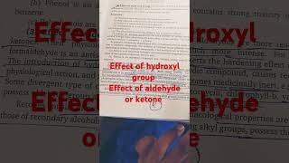 Effect of Hydroxyl group or effect of aldehyde ketone [upl. by Aniratak72]