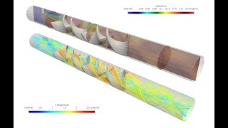 OpenFOAM Simulation Statix Mixer [upl. by Aymahs]