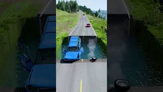 Cars vs massive water pit 17  BeamNG drive  beamngdrive carsvsmassivepotholespart2 automobile [upl. by Iralam]