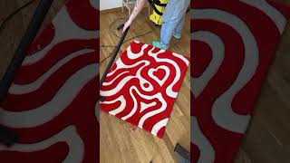 amazing rug cleaning video by suldinart rugmaking tufting rugaart [upl. by Lindi966]