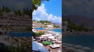 🏝️ Taormina Sicily Would you like to spend the day at the Beach [upl. by Einnaffit633]