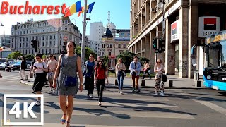 Bucharest Romania 🇷🇴  June 2023  4K  Walking Tour [upl. by Ulund]