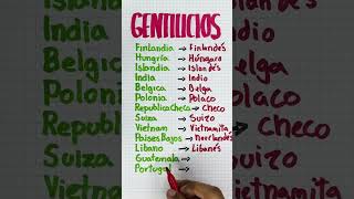 Gentilicios que debes conocer [upl. by Corinna]