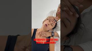 DEEP RELEASE OF HER LOWER NECK chiropractor posture naturopathy asmr sydney [upl. by Arrais]