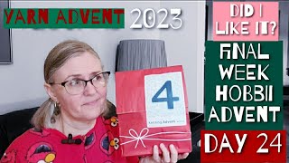 Day 24 of YARNvent 2023 🧶 Week 4 Hobbii Knitting Advent Calendar amp Aberdeens Wool Mystery Bag 🇨🇦 [upl. by Ettenal]