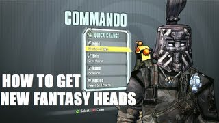 Borderlands 2  How To Get The NEW Fantasy Head Customizations [upl. by Tuorah123]