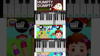 HUMPTY DUMPTY Song Vs The FINGER FAMILY  Easy Piano Tune shorts [upl. by Ileane]