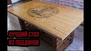 Как сделать стол из поддонов узнай за 2 минуты DIY Pallet Table  Стол из паллет [upl. by Earley]