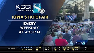 Iowa State Fair Catch a KCCI newscast live at 430 pm each weekday at the fair [upl. by Yornek232]