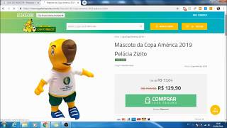 COMPRANDO MASCOTE ZIZITO PELÚCIA COPA AMÉRICA 2019  LOJA DO MASCOTE [upl. by Roxanne]