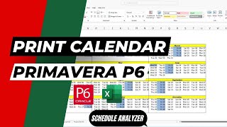 How to Print Calendar from Primavera P6  By Using Schedule Analyzer [upl. by Pedersen]