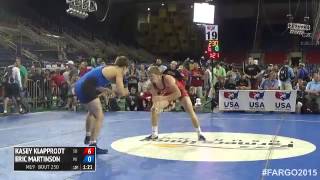 160 Champ Round 1  Eric Martinson Wisconsin vs Kasey Klapprodt South Dakota [upl. by Anglim]