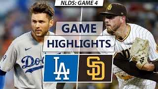 Los Angeles Dodgers vs San Diego Padres Highlights  NLDS Game 4 [upl. by Gaskin]