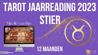 STIER TAROT READING JAARLEGGING 2023 VOORSPELLING 12 MAANDEN DOOR MIREILLE VAN RIJN [upl. by Aikemal57]