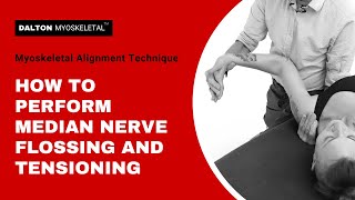 How to Perform Median Nerve Flossing and Tensioning  Erik Dalton [upl. by Lilias340]