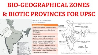 BioGeographic Zones amp Biotic Provinces of India for UPSCPSC Exams [upl. by Reifel]