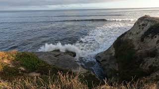 Surfing Wind and Sea tonight At the beach Santa Cruz California socal [upl. by Nnylyaj]