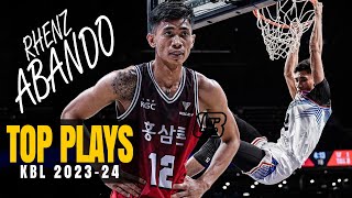 Rhenz Abando KBL Best HIGHLIGHTS  LIPAD Moments 20232024 KBL Season [upl. by Aneertak]