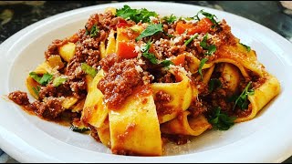 PAPPARDELLE AL CINGHIALE wild boar ragù original recipe from Tuscany [upl. by Michaela]