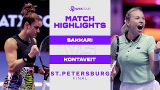 Maria Sakkari vs Anett Kontaveit  2022 St Petersburg Final  WTA Match Highlights [upl. by Gould567]