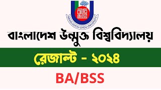 BOU BABSS Result 2024 How To Check Bangladesh Open University BABSS Result 2024 [upl. by Kahle]