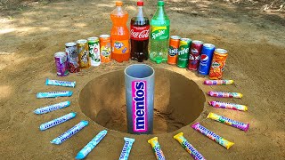 Different Fanta  Coca Cola  Sprite  Mirinda  7 Up VS Mentos Underground [upl. by Otrebor]