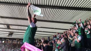 Sunshine on Leith  Upper Deck May 2016 Hibs Fans [upl. by Adnahcal]