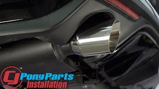 20152017 Mustang GT Flowtech AxleBack Exhaust 3quot SS Dual Exit With 4quot Polished Tips Installation [upl. by Buzzell]