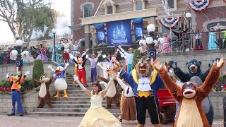 Disneyland 59th anniversary  birthday celebration with Dapper Dans 59 characters [upl. by Oiraved330]