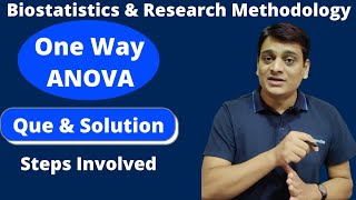 Part 2 One Way ANOVA  Question amp Solution  Steps Involved in ANOVA  Analysis of Variance [upl. by Elazaro]