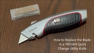 How to Replace the Blade in a Trojan Quick Change Utility Knife [upl. by Nicky323]