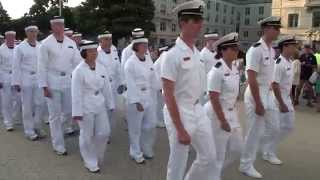 USNA Class of 2018 IDay March into Bancroft After Oath  Door Slams Shut [upl. by Asiluj]