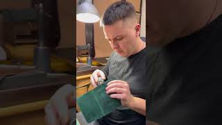 How To Make Leather Wallet  Leather Handworkcraftedleather leathercrafts leatherwork [upl. by Eisenhart]