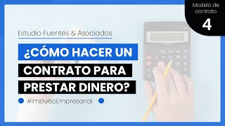 ¿Cómo hacer un contrato para prestar dinero ► Contrato de préstamo entre personas o con el banco [upl. by Kory756]