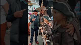 Brixham Pirate Festival 2023 short  Davy Jones Captains Beard Jack Sparrow [upl. by Nabe]