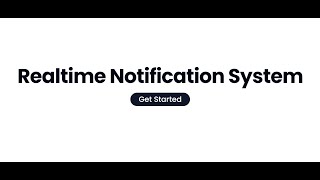 Realtime Notification System Demo Video [upl. by Leeth636]