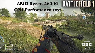 Battlefield 1 Ryzen 5 4600G CPU Performance test Nvidia RTX 3050 [upl. by Ewer]