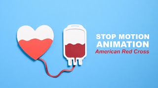 Blood Donation American Red Cross  Stopmotion animation [upl. by Ille]