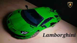 How to make car with cardboard  Lamborghini Aventador SVJ  Part 1  DIY cardboard car [upl. by Edmonds]