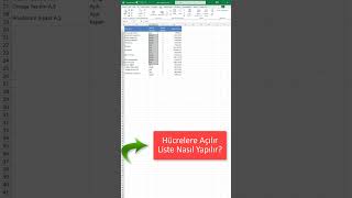 Excelde hücreye tıkladığımızda seçeneklerin açılmasını sağlamak excel exceltips exceldersleri [upl. by Curson574]