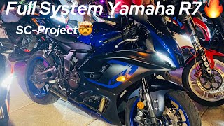 Full System Yamaha R7 MT 07🔊Scproject El mejor escape para Yamaha mt 07🔥 [upl. by Ettevey]