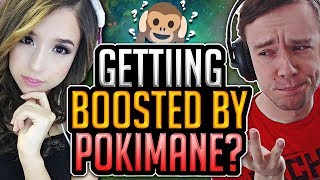 Redmercy  GETTING BOOSTED BY POKIMANE  League of Legends [upl. by Ybreh]