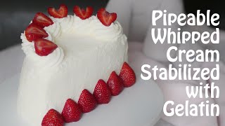 Stabilized Whipped Cream with Gelatin 2 minute tutorial [upl. by Tansey]