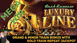 LARGEST LUXURY LINE JACKPOT ON YOUTUBE MAJOR AND MINOR TRAINS WITH GOLD TRAIN REPEAT BONUS [upl. by Ynehteb]