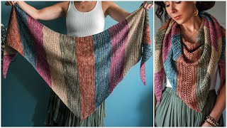 Easy StepbyStep Instructions to Crochet the Gorgeous Beginner Level Chauncey Shawl [upl. by Center]