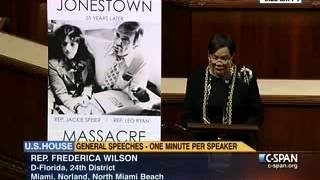 Congresswoman Frederica Wilson introduces Resolution to honor Leo Ryan and Jackie Speier [upl. by Utley520]